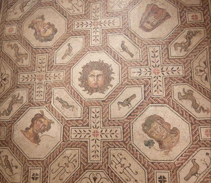Римская мозаика 4 века в Испании. Исторический музей г. Мажрид.   Фото Лимарева В.Н.